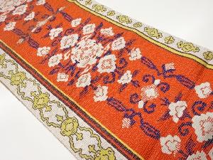 抽象草花模様織出し名古屋帯